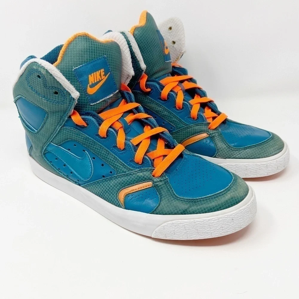 NIKE | Auto Flight High Top Sneaker Teal Blue 10.5 - Picture 10 of 10